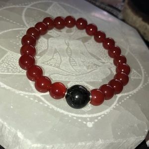 Carnelian + Shungite Bracelet